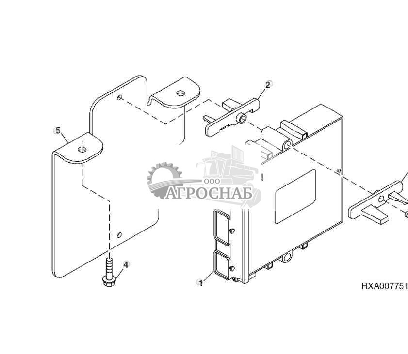 Контроллер кабины и детали крепления 